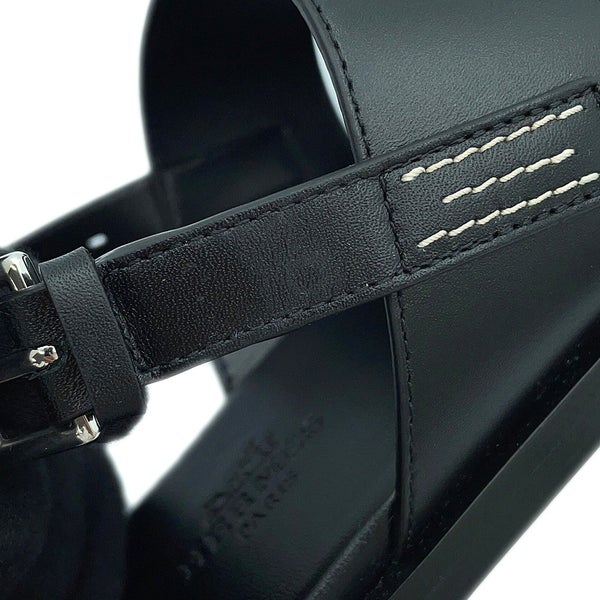 エルメス サンダル マヤ レザー レディースサイズ36 HERMES 靴 黒