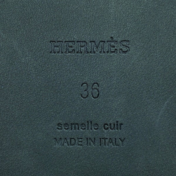 エルメス サンダル マヤ レザー レディースサイズ36 HERMES 靴 黒