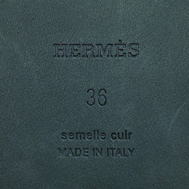 エルメス サンダル マヤ レザー レディースサイズ36 HERMES 靴 黒