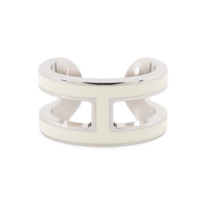 エルメス イヤーカフ ポップH ポップアッシュ ホワイト/シルバー金具 HERMES アクセサリー 白