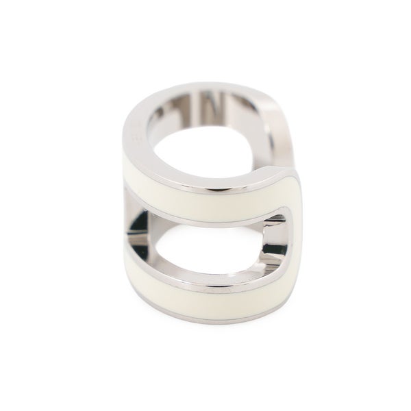 エルメス イヤーカフ ポップH ポップアッシュ ホワイト/シルバー金具 HERMES アクセサリー 白