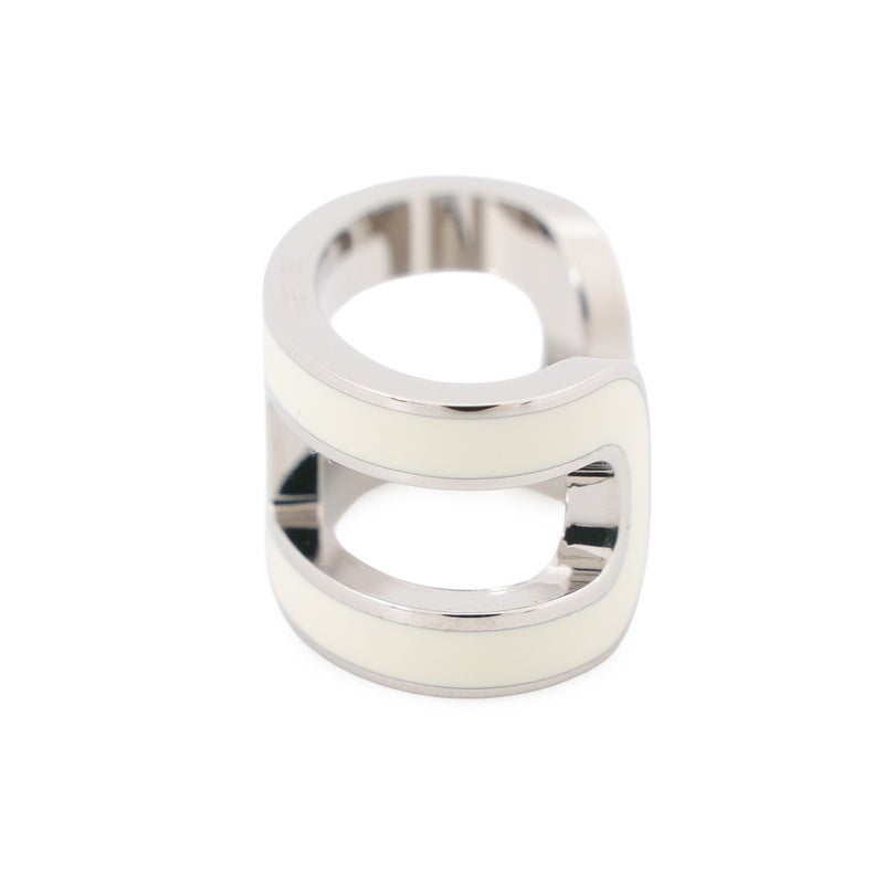エルメス イヤーカフ ポップH ポップアッシュ ホワイト/シルバー金具 HERMES アクセサリー 白