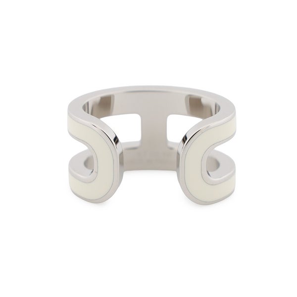 エルメス イヤーカフ ポップH ポップアッシュ ホワイト/シルバー金具 HERMES アクセサリー 白