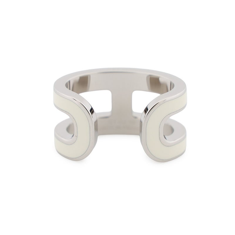 エルメス イヤーカフ ポップH ポップアッシュ ホワイト/シルバー金具 HERMES アクセサリー 白