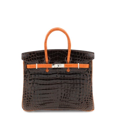 Hermès Birkin 25 Crocodile Niloticus Palladium