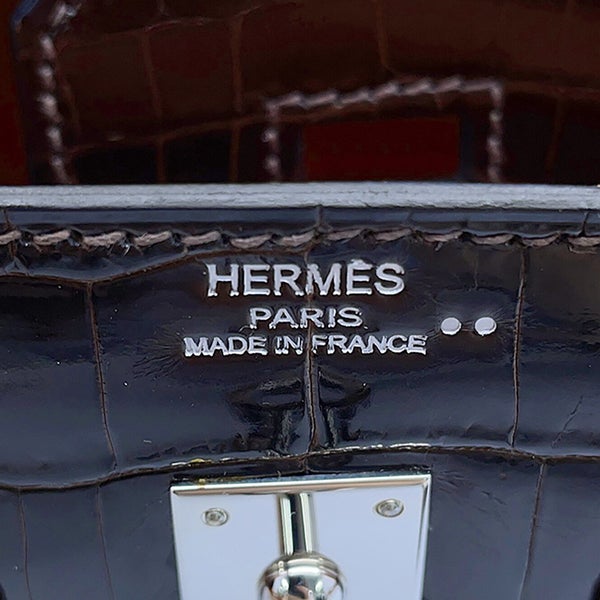 エルメス バーキン25 ショコラ/オレンジ/シルバー金具 ニロティカスシャイン □K刻印 HERMES Birkin ハンドバッグ