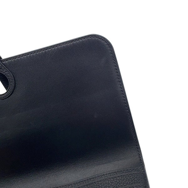 エルメス 長財布 ドゴンロング ブラック/シルバー金具 トリヨンクレマンス Z刻印 HERMES 黒