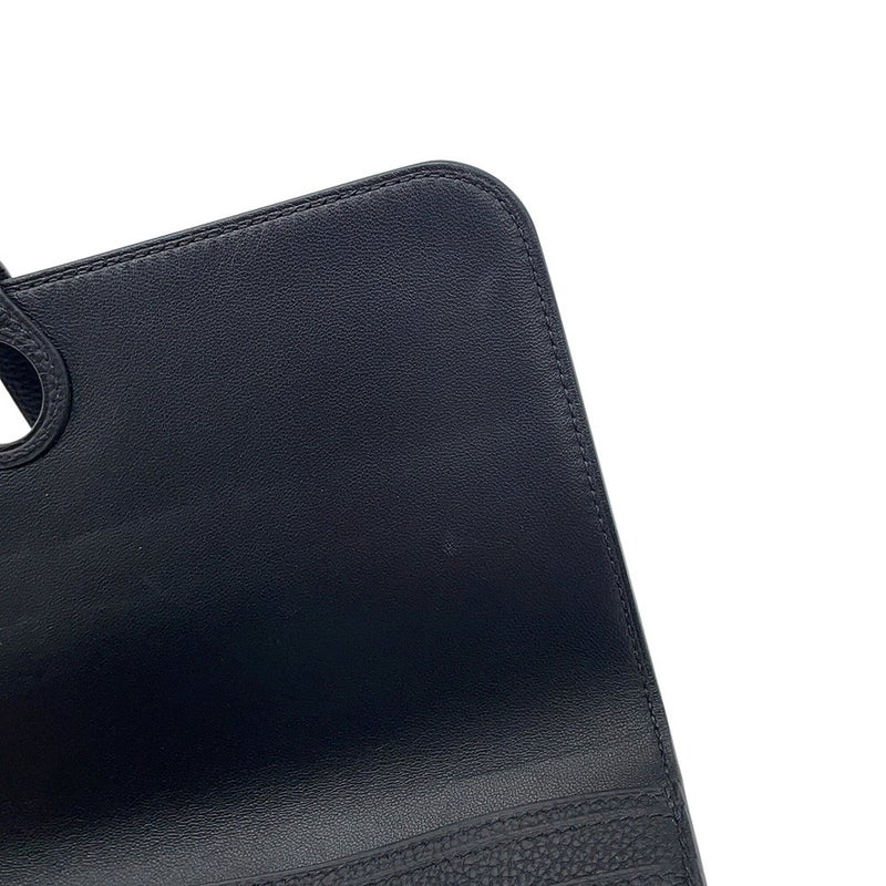 エルメス 長財布 ドゴンロング ブラック/シルバー金具 トリヨンクレマンス Z刻印 HERMES 黒