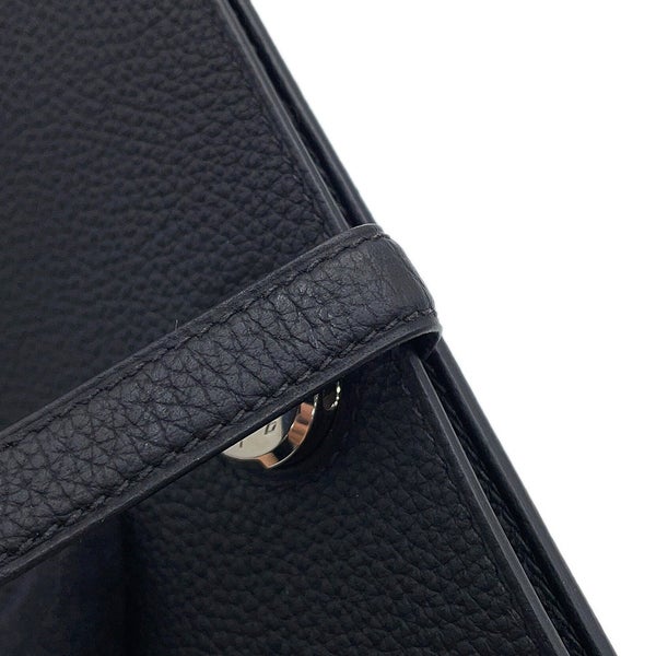 エルメス 長財布 ドゴンロング ブラック/シルバー金具 トリヨンクレマンス Z刻印 HERMES 黒