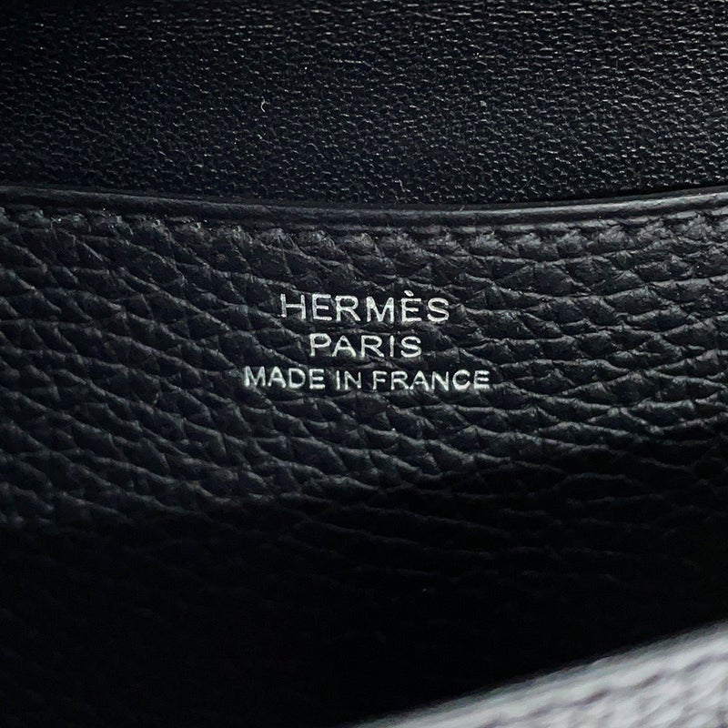 エルメス 長財布 ドゴンロング ブラック/シルバー金具 トリヨンクレマンス Z刻印 HERMES 黒