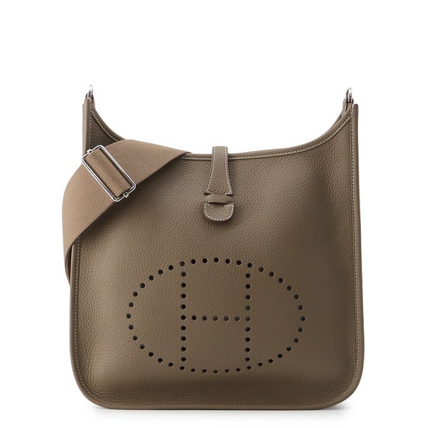 エルメス ショルダーバッグ エブリン3 PM エトゥープ/シルバー金具 トリヨンクレマンス G刻印 HERMES Evelyne