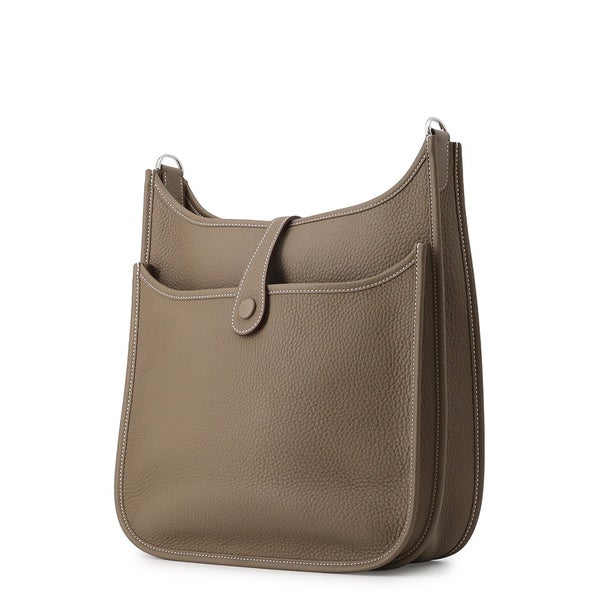 エルメス ショルダーバッグ エブリン3 PM エトゥープ/シルバー金具 トリヨンクレマンス G刻印 HERMES Evelyne