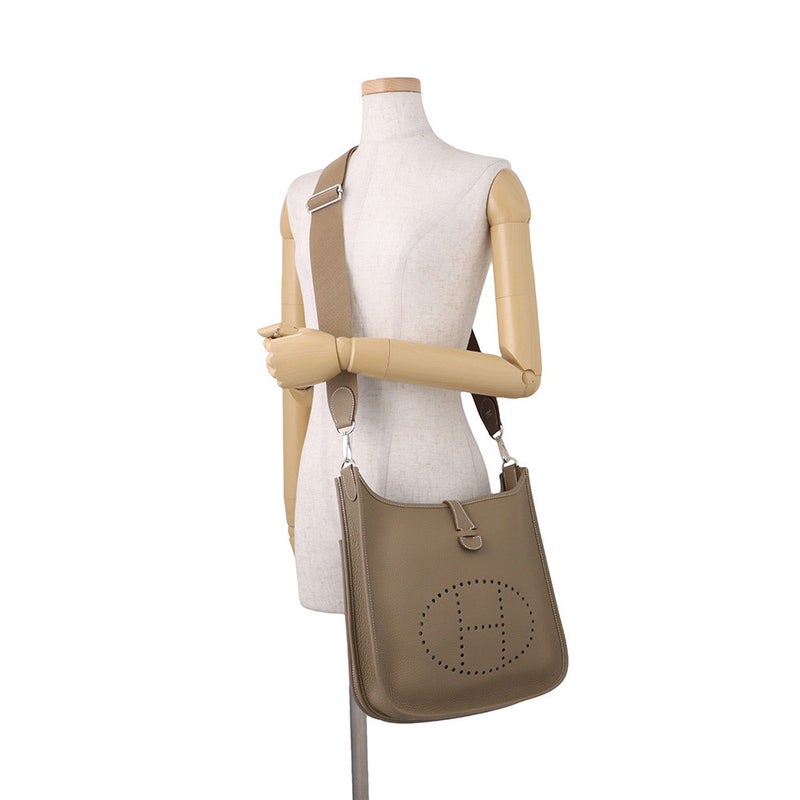 エルメス ショルダーバッグ エブリン3 PM エトゥープ/シルバー金具 トリヨンクレマンス G刻印 HERMES Evelyne