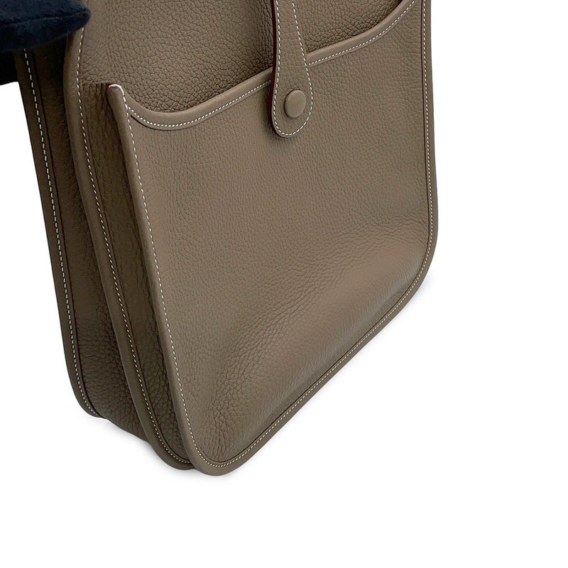 エルメス ショルダーバッグ エブリン3 PM エトゥープ/シルバー金具 トリヨンクレマンス G刻印 HERMES Evelyne