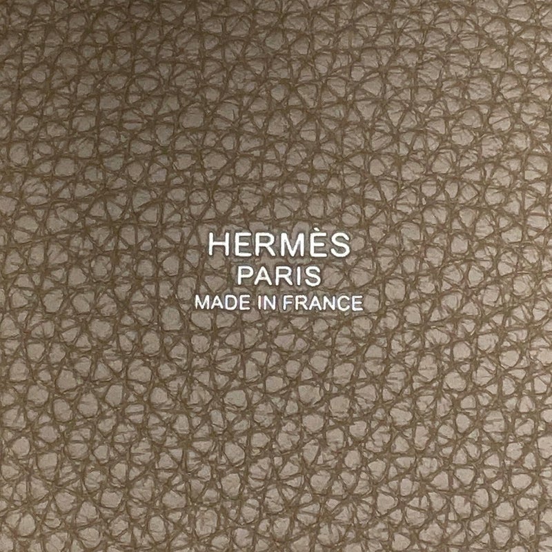 エルメス ハンドバッグ ピコタンロックPM エトゥープ/シルバー金具 トリヨンクレマンス G刻印 HERMES