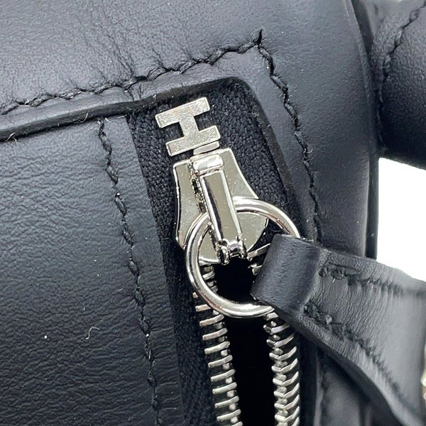 エルメス ハンドバッグ リンディ ミニ ブラック/エレクトラム金具 スイフト K刻印 HERMES 2wayショルダーバッグ