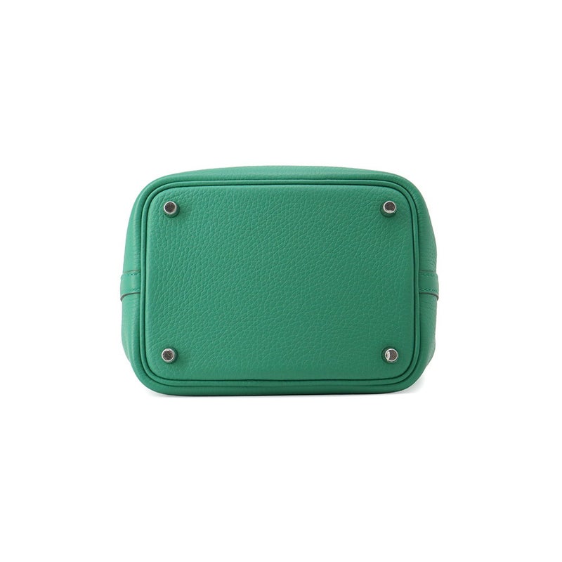 エルメス ハンドバッグ ピコタンロックPM ヴェールジェイド/シルバー金具 トリヨンクレマンス G刻印 HERMES
