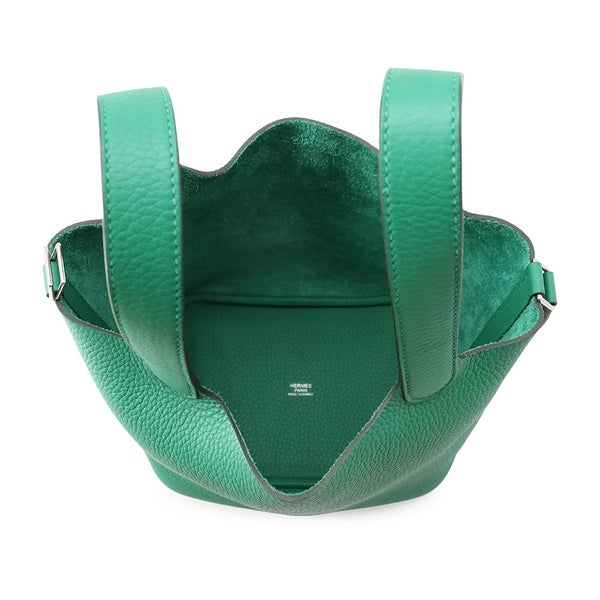 エルメス ハンドバッグ ピコタンロックPM ヴェールジェイド/シルバー金具 トリヨンクレマンス G刻印 HERMES