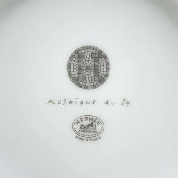 エルメス マグカップ モザイク24 Mosaique Au ヴァンキャトル プラチナ 2点ペアセット 300ml HERMES ギフト 白