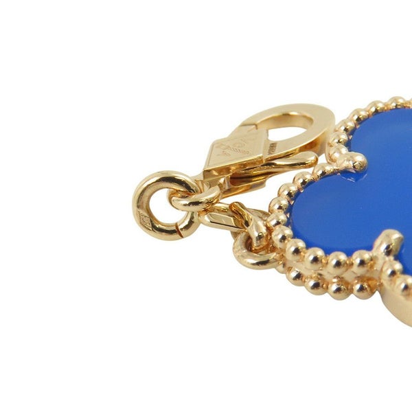 ヴァンクリーフ＆アーペル ブレスレット ヴィンテージ アルハンブラ ブレスレット 5モチーフ ブルーアゲート K18YG VCARP34900