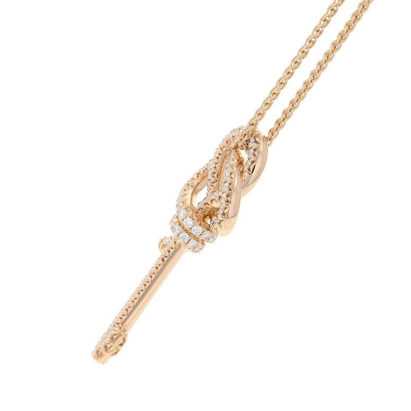 ティファニー ネックレス ノット キー ペンダント ラージ ダイヤモンド 計1.70ct K18PGピンクゴールド 72984153