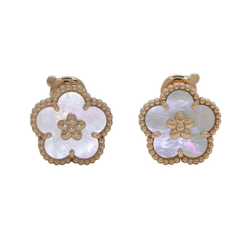 ヴァンクリーフ&アーペル ピアス ラッキー スプリング イヤリング プラムブロッサム マザーオブパール K18PG VCARP7RU00