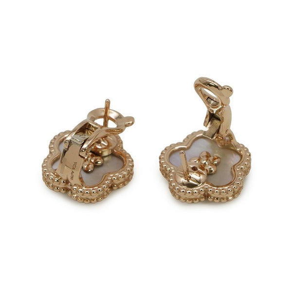 ヴァンクリーフ&アーペル ピアス ラッキー スプリング イヤリング プラムブロッサム マザーオブパール K18PG VCARP7RU00