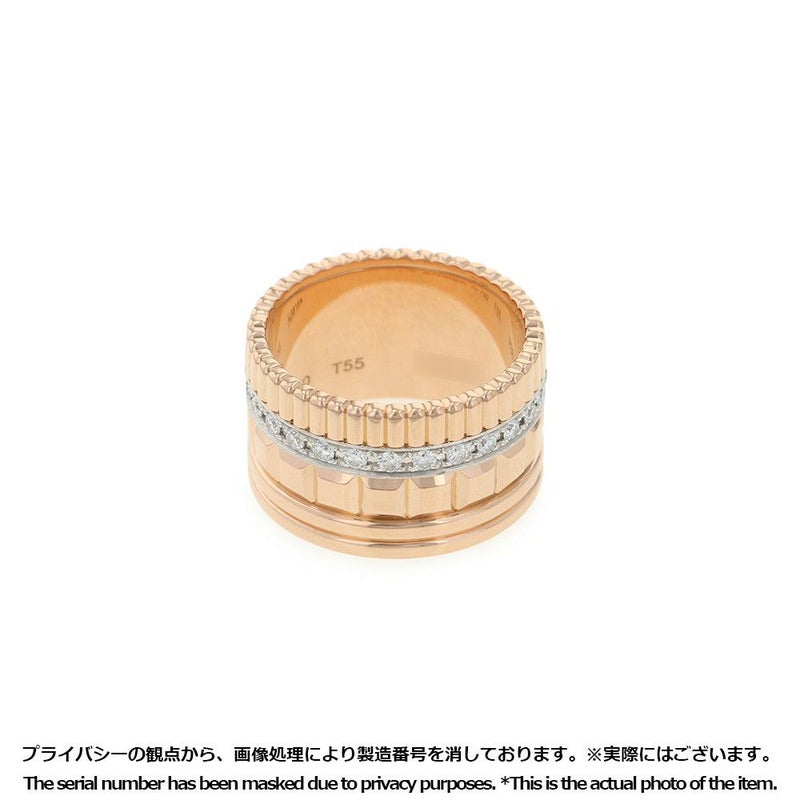 ブシュロン リング キャトル ラディアント ダイヤモンド リング ラージ ダイヤ 25P 計0.49ct K18PG/K18WG サイズ55 JRG02484