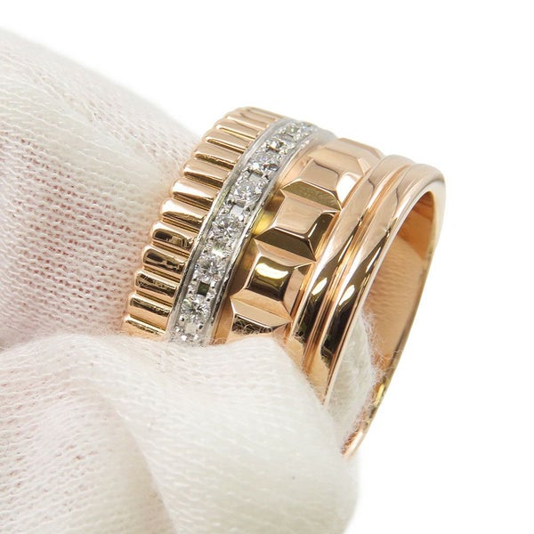 ブシュロン リング キャトル ラディアント ダイヤモンド リング ラージ ダイヤ 25P 計0.49ct K18PG/K18WG サイズ55 JRG02484