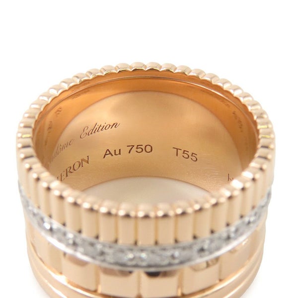 ブシュロン リング キャトル ラディアント ダイヤモンド リング ラージ ダイヤ 25P 計0.49ct K18PG/K18WG サイズ55 JRG02484