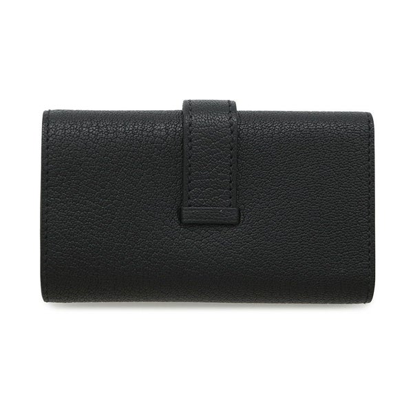 エルメス 4連キーケース ベアン ブラック/シルバー金具 シェブルミゾル K刻印 HERMES 黒