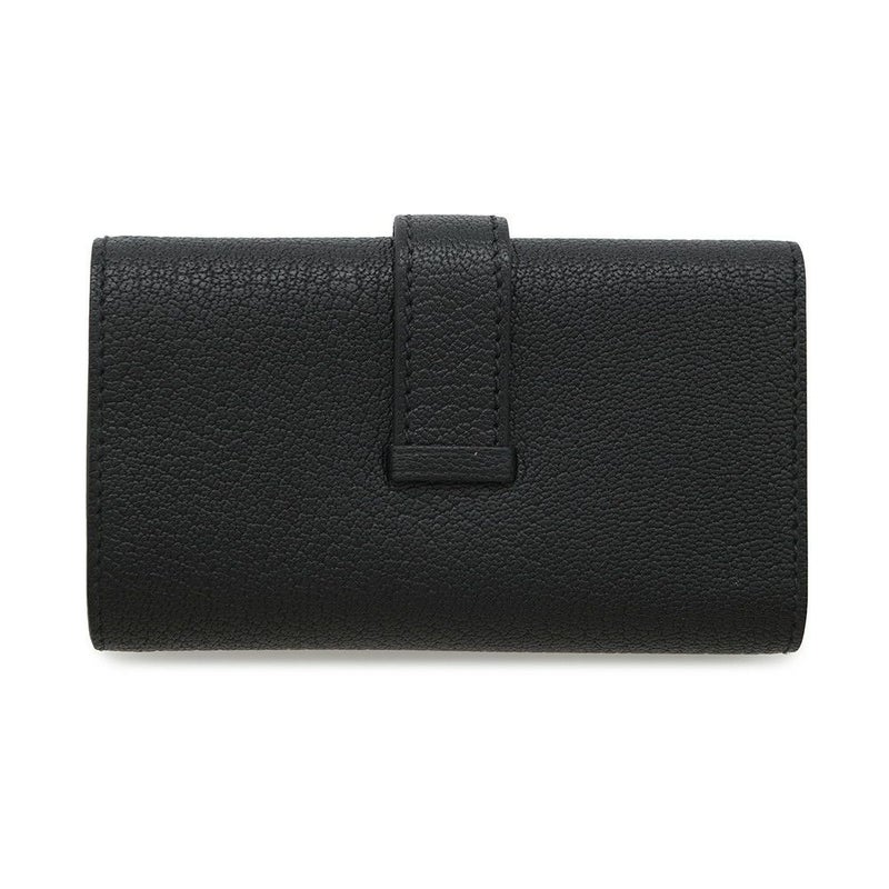 エルメス 4連キーケース ベアン ブラック/シルバー金具 シェブルミゾル K刻印 HERMES 黒