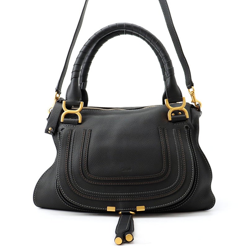 クロエ ショルダーバッグ マーシー カーフスキン Chloe 2wayショルダーバッグ 黒