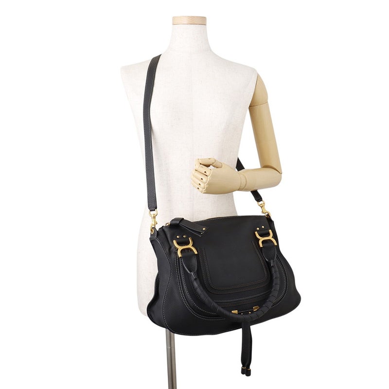 クロエ ショルダーバッグ マーシー カーフスキン Chloe 2wayショルダーバッグ 黒
