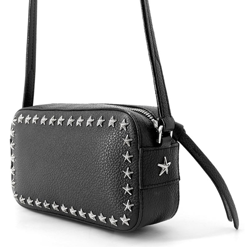 ジミーチュウ ショルダーバッグ スター スタッズ レザー JIMMY CHOO バッグ 黒