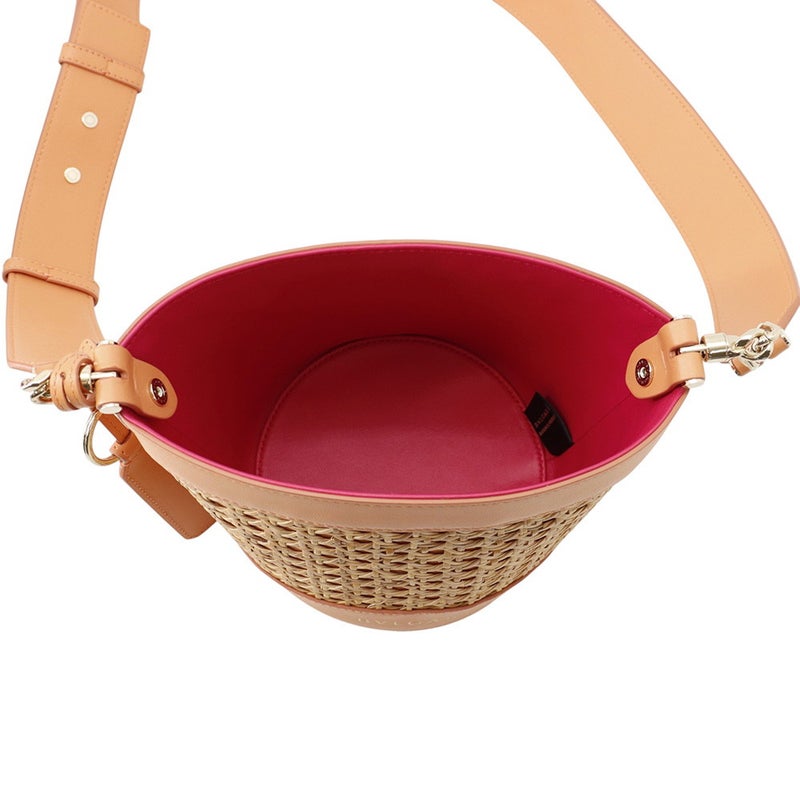 ブルガリ ショルダーバッグ セルペンティ フォーエバー バケットバッグ レザー ラタン BVLGARI