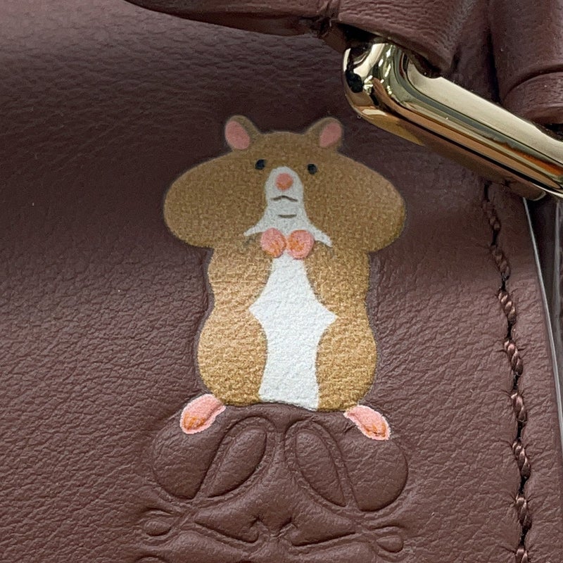 ロエベ ハンドバッグ パズルバッグ ミニ レザー スナ・フジタコラボ ハムスター A510P88X40 LOEWE ２wayショルダー