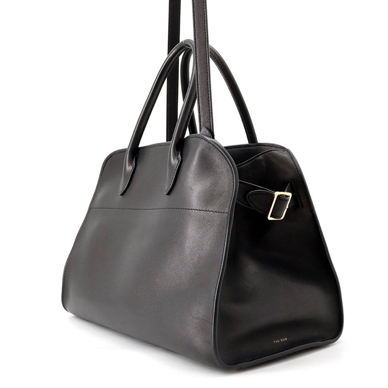 ザ ロウ ハンドバッグ レザー ソフトマルゴー12 W1586 THE ROW 2way 黒
