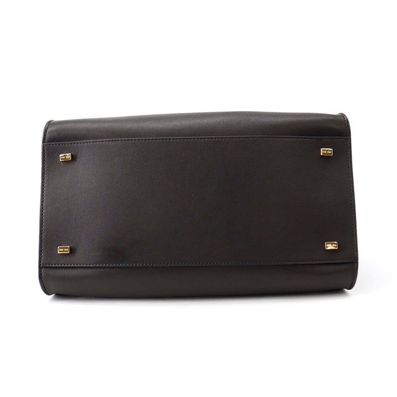 ザ ロウ ハンドバッグ レザー ソフトマルゴー12 W1586 THE ROW 2way 黒