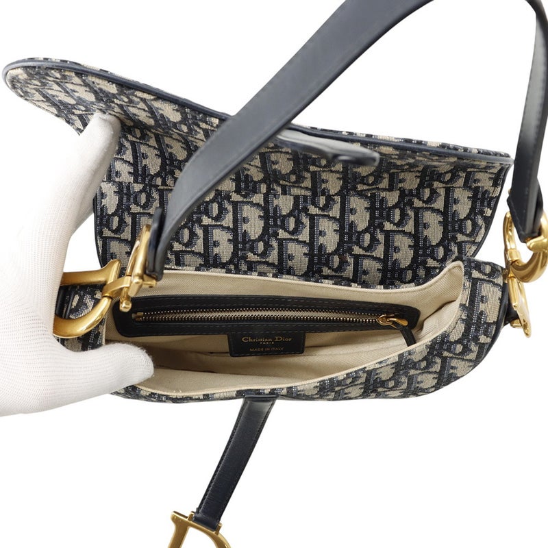 クリスチャン・ディオール ハンドバッグ オブリーク ミニ サドルバッグ キャンバス レザー M0447CTZQ Christian Dior