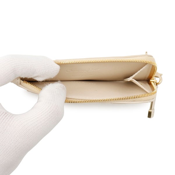 クリスチャン・ディオール カードケース Lady Dior Cosmos ジップ カードホルダー カナージュ ラムスキン S0965ONMJ