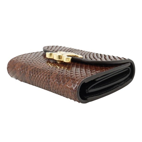 セリーヌ 三つ折り財布 トリオンフ スモール フラップウォレット パイソン 10D784GV9.19IK CELINE