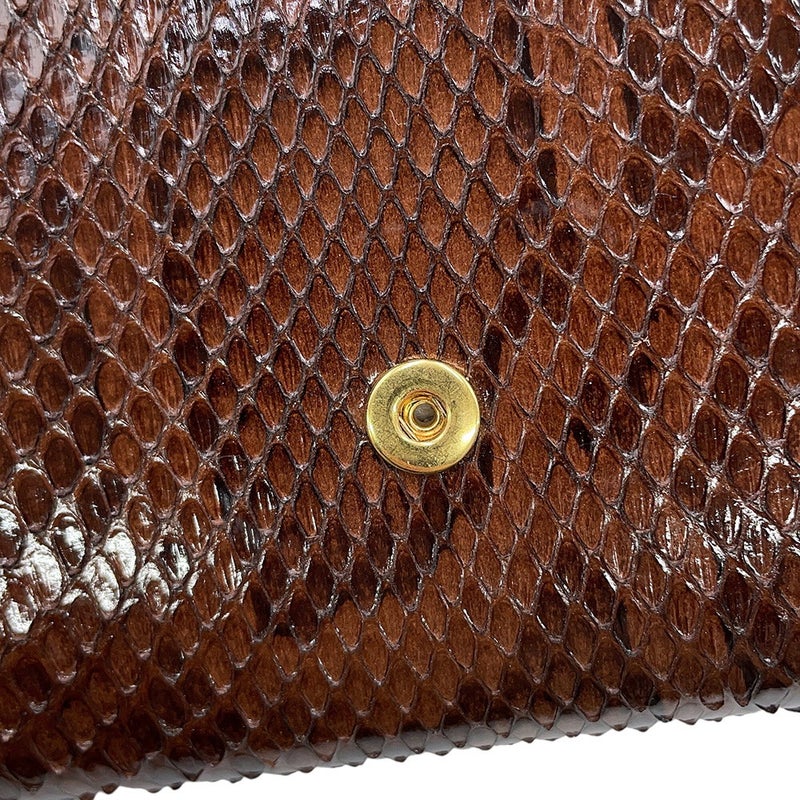 セリーヌ 三つ折り財布 トリオンフ スモール フラップウォレット パイソン 10D784GV9.19IK CELINE