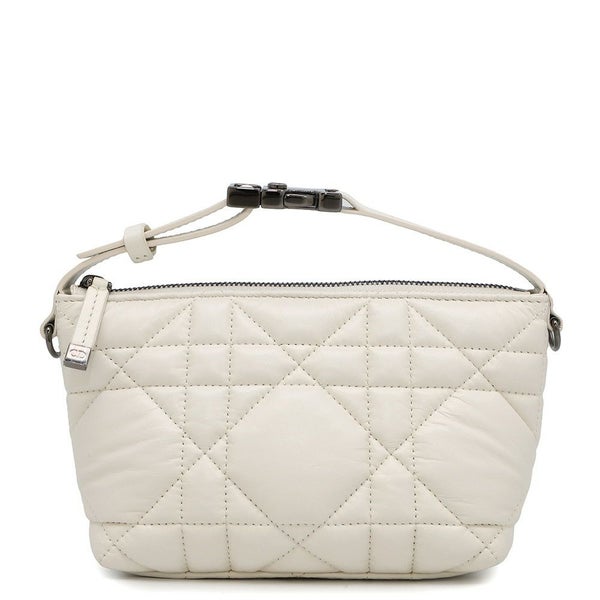 クリスチャン・ディオール ハンドバッグ ノマドポーチ カナージュ スモール Christian Dior 白