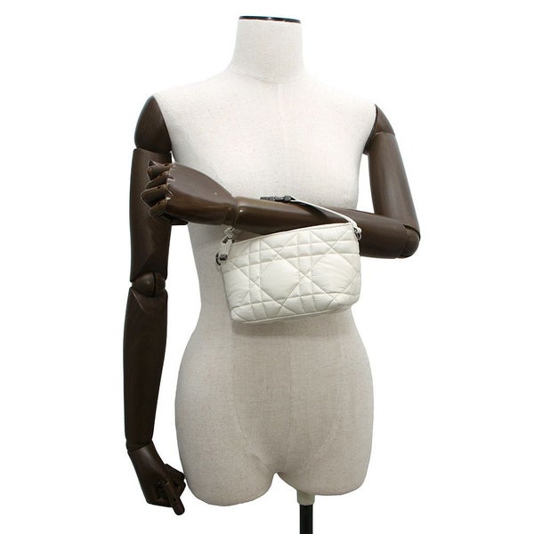 クリスチャン・ディオール ハンドバッグ ノマドポーチ カナージュ スモール Christian Dior 白