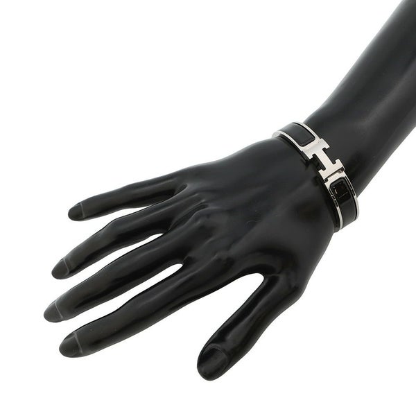 エルメス ブレスレット クリック H クリッククラックPM ブラック/シルバー金具 HERMES 黒