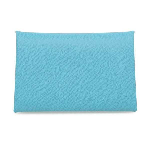 エルメス カードケース カルヴィ ブルーノール/シルバー金具 ヴォーマダム B刻印 HERMES 財布 ブルーデュノール