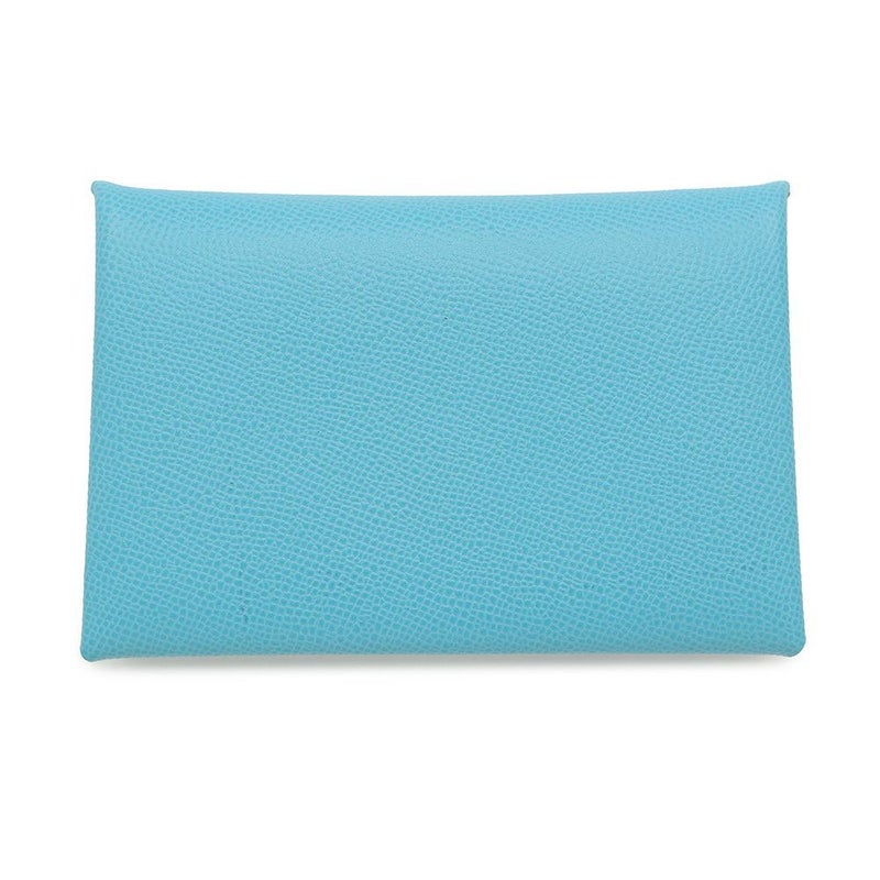 エルメス カードケース カルヴィ ブルーノール/シルバー金具 ヴォーマダム B刻印 HERMES 財布 ブルーデュノール