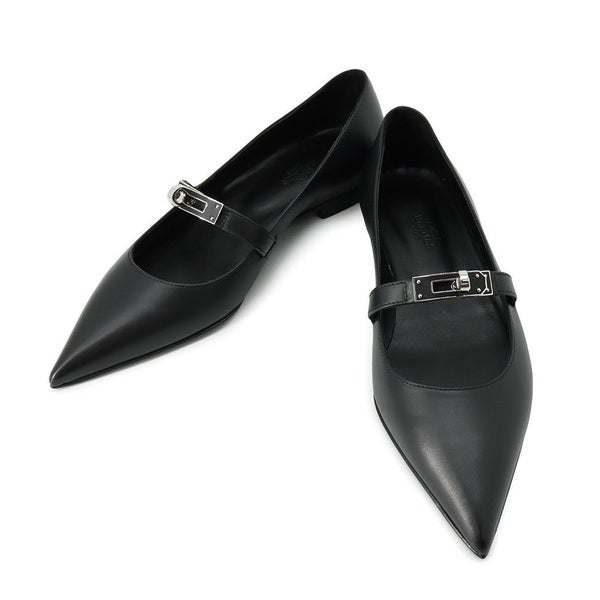 エルメス バレエシューズ ケリー レディースサイズ36 1/2 HERMES 靴 黒