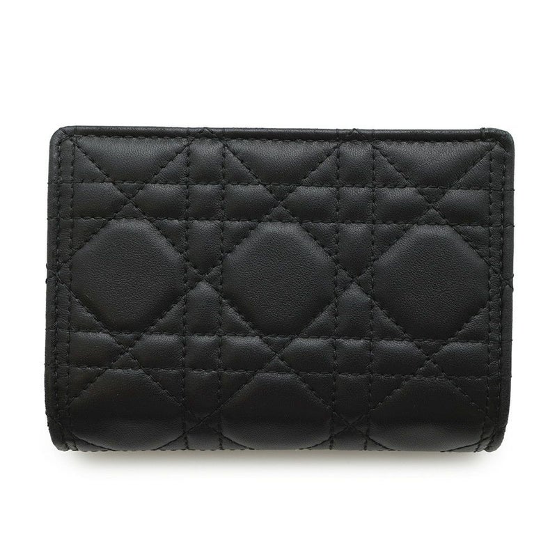 クリスチャン・ディオール 二つ折り財布 My Dior Dittany ウォレット ラムスキン S6022ONMJ Christian Dior 黒